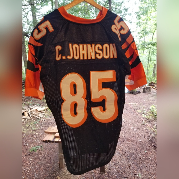 Mitchell & Ness NFL Throwbacks Jersey T Shirt Cincinnati Bengals Johnson Large - Picture 2 of 8